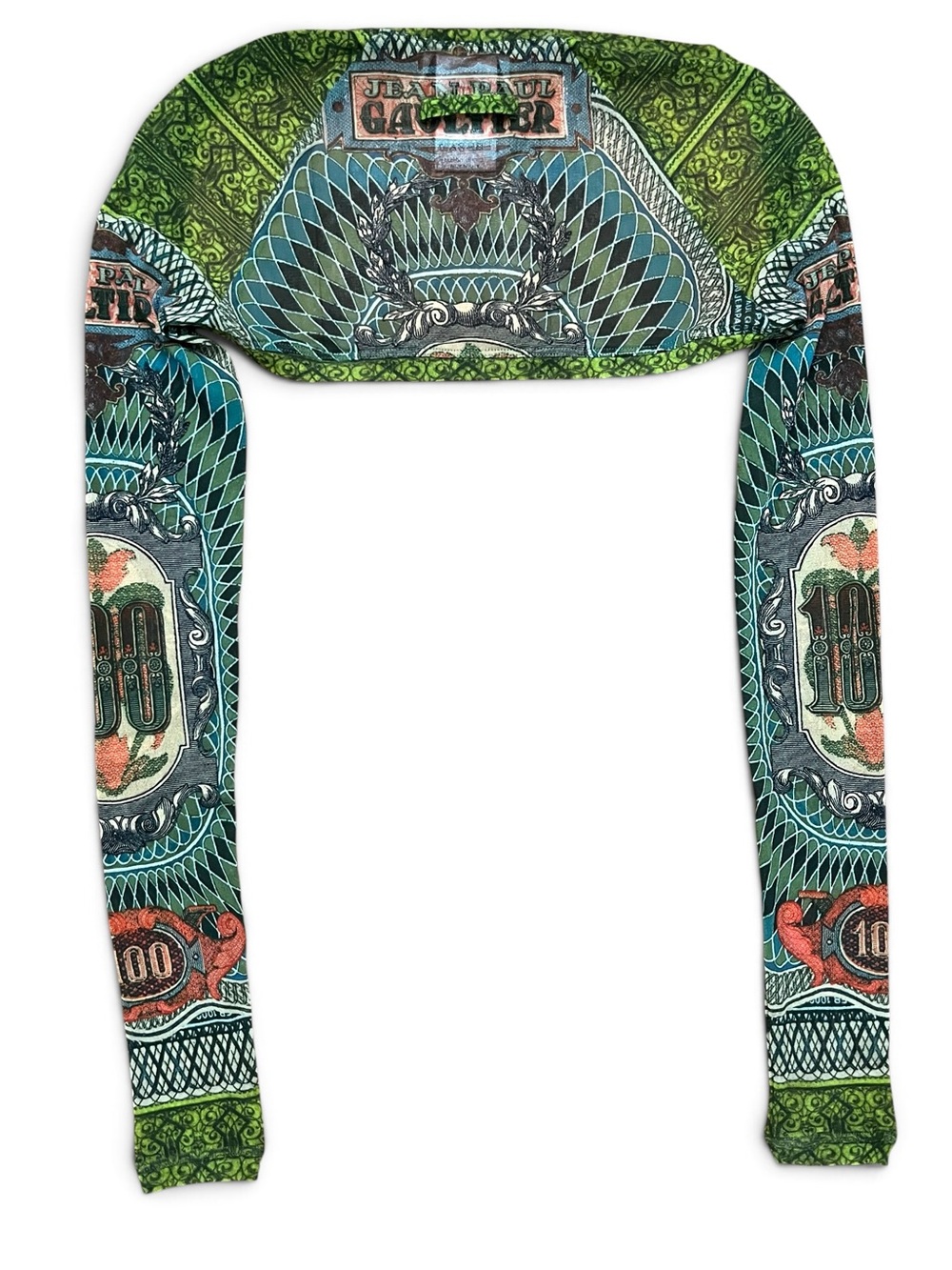 JEAN PAUL GAULTIER GREEN BANK NOTE SLEEVES
